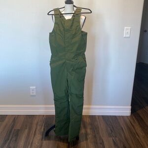 AMAZON Dark Olive Water-Resistant Insulated Snow Bib Women’s, NWT